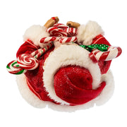 Kurt Adler 10.5-Inch Fabriché Santa With Christmas Candy and Bag