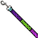 Dog Leash - SWAGG Black/Hot Pink/Turquoise/Purple/Neon Green