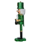 Kurt Adler 15-Inch Wooden Irish Nutcracker on Shamrock Base