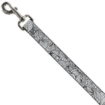 Dog Leash - Doodle1 White/Black