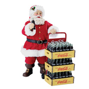Kurt Adler 10.5-Inch Coca-Cola Santa with Delivery Cart Set of 2 Pieces