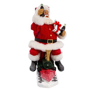 Kurt Adler 13-Inch Battery-Operated Coca-Cola Santa Train with LED Garland