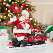 Kurt Adler 13-Inch Battery-Operated Coca-Cola Santa Train with LED Garland