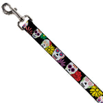 Dog Leash - Sugar Skulls & Flowers Black/Multi Color