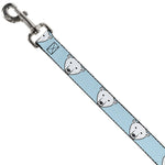 Dog Leash - Polar Bear Repeat Baby Blue