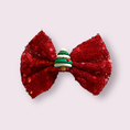 Load image into Gallery viewer, Holiday Glam Sequin Hair Barrettes- Dog Barrette
