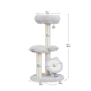 Rockview 3-level Shag Fur Cat Tree