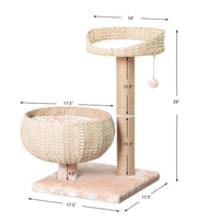 Cozy V2 Natural Handwoven Eco-Friendly Cat Tree