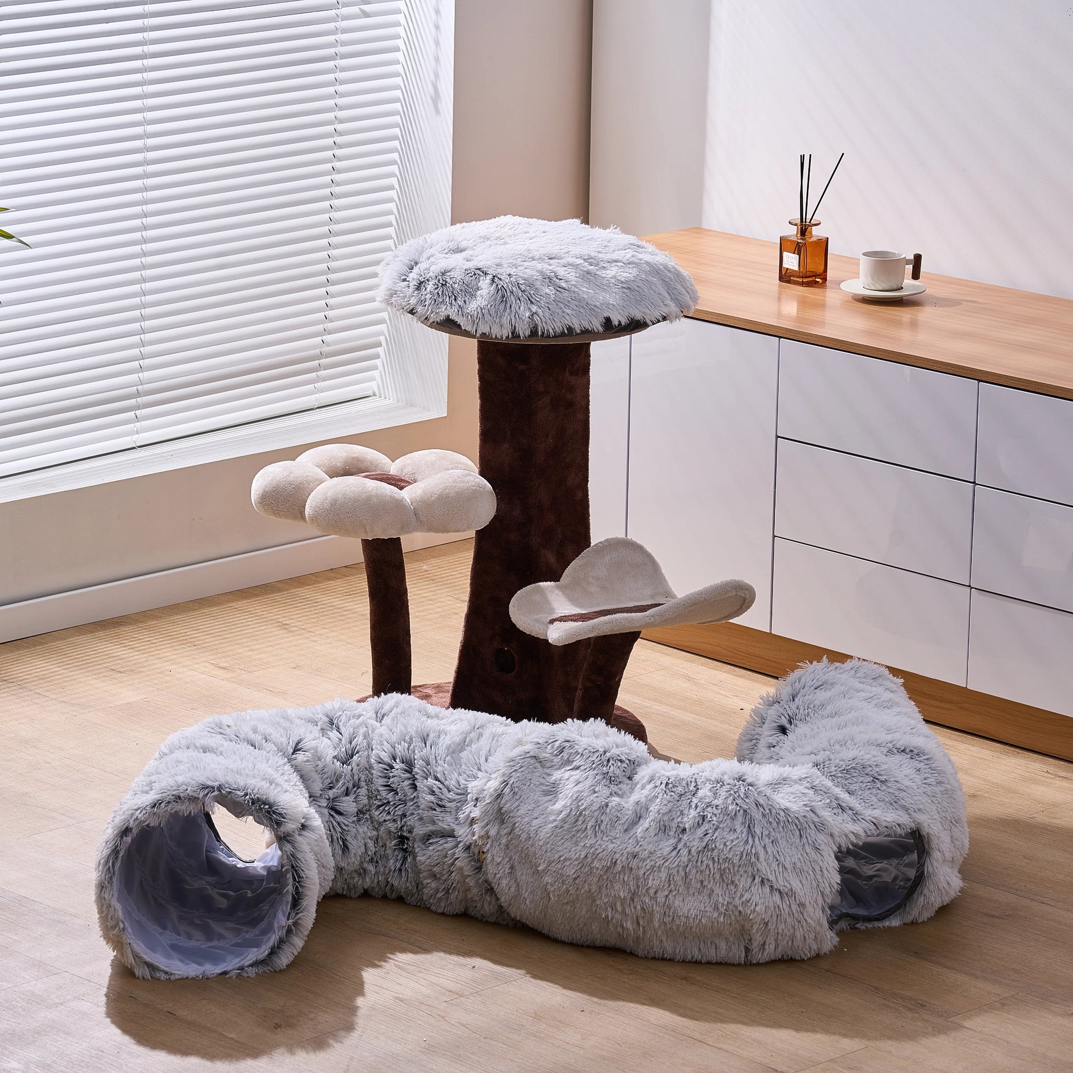 Khione 2-in-1 Cat Tunnel Bed for Indoor Cats