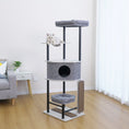 Load image into Gallery viewer, Grayson Industrial Modern Cat Tree and Scratcher for Indoor Cats
