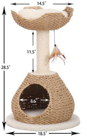 Walk Up Handwoven Eco-Friendly Small Cat Tower