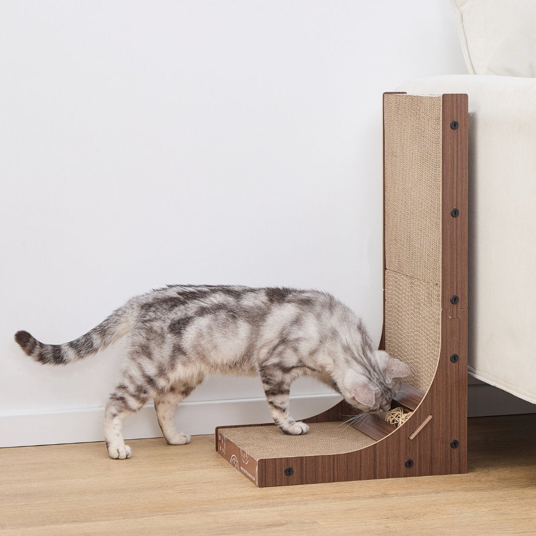 Poly Angled Cat Scratcher Toy Furniture Protector
