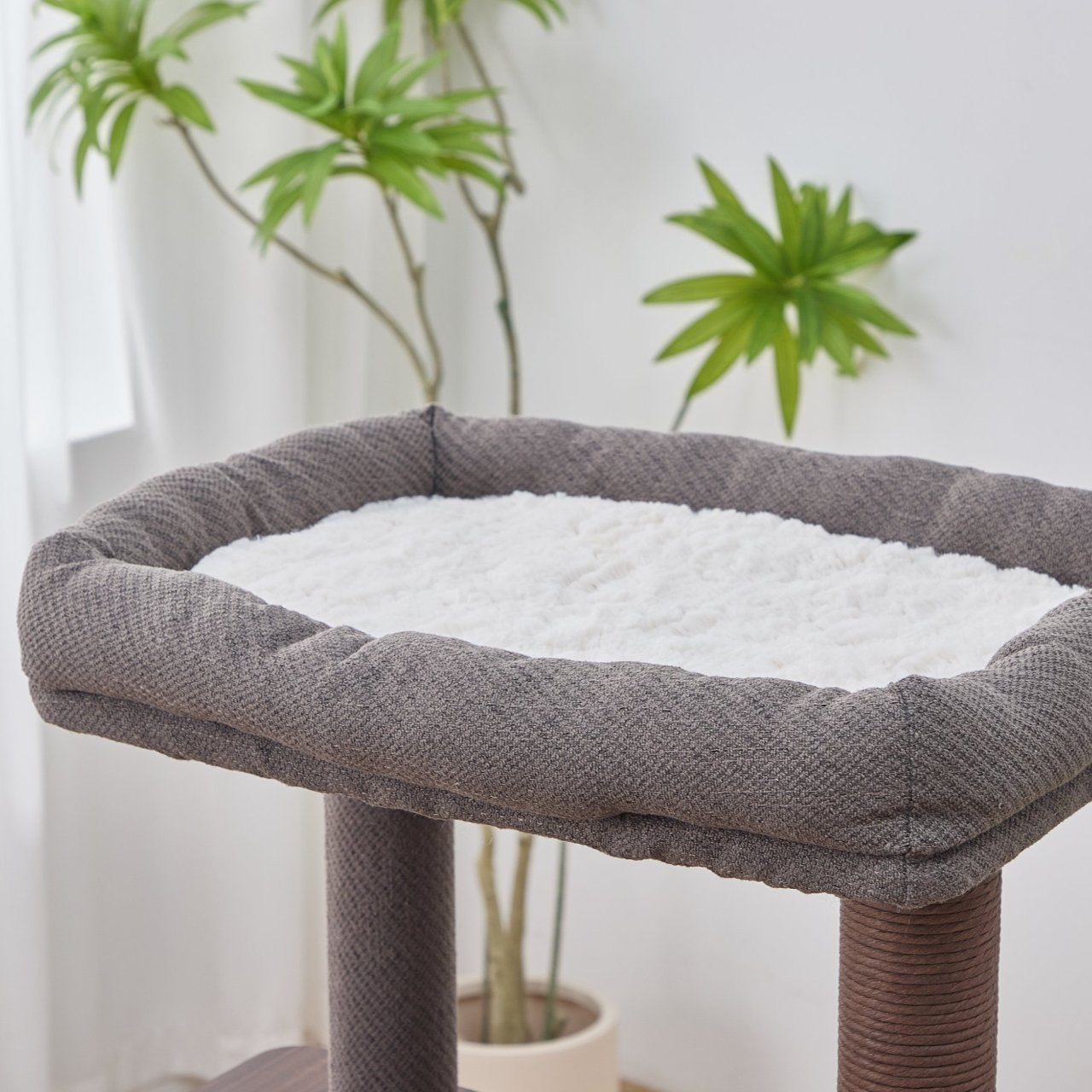 Wagon 2 Modern Cat Tree and Scratcher for Indoor Cats