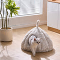 Load image into Gallery viewer, Rose Hut Luxury Enclosed Cat Bed for Indoor Cats
