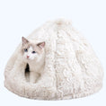 Load image into Gallery viewer, Rose Hut Luxury Enclosed Cat Bed for Indoor Cats

