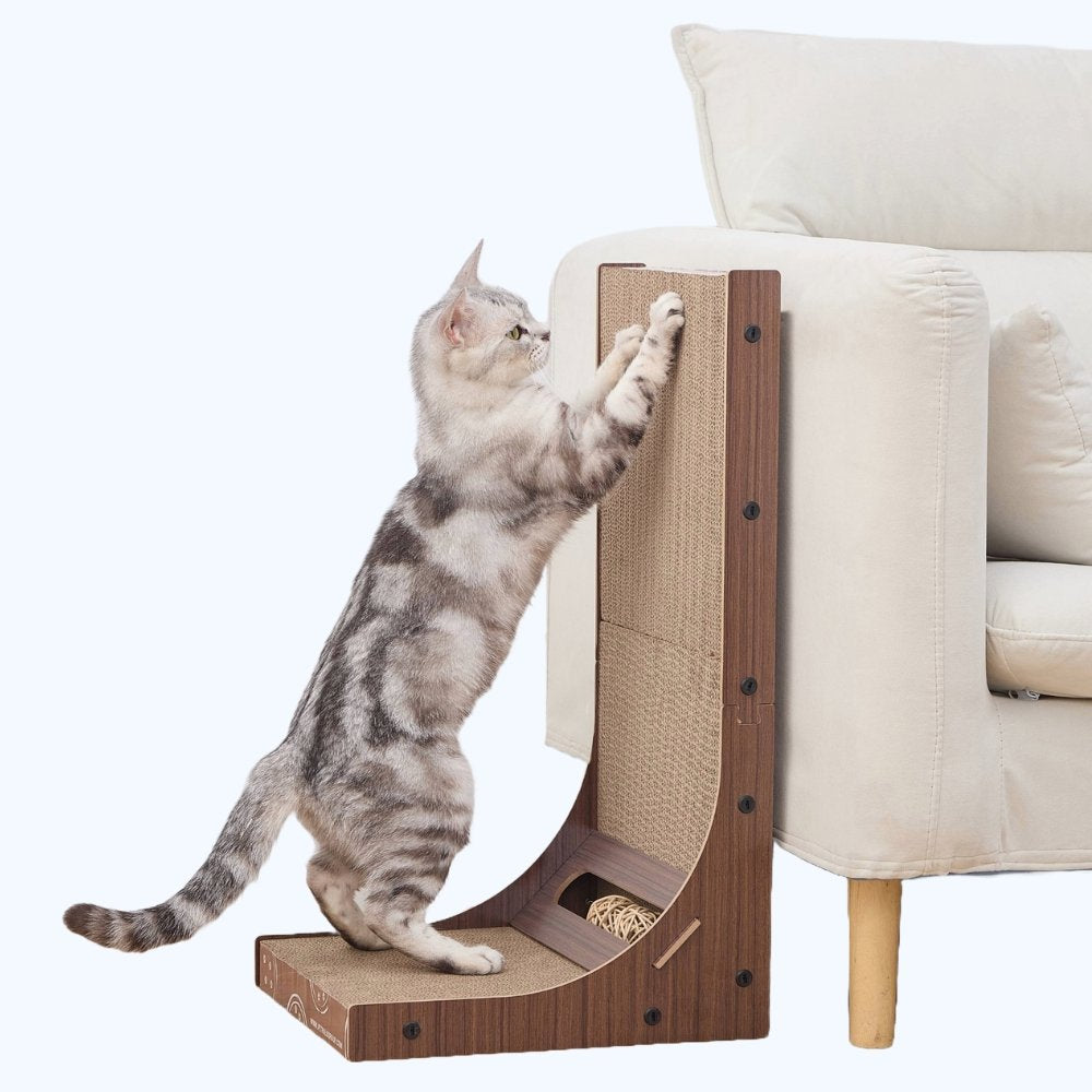 Poly Angled Cat Scratcher Toy Furniture Protector