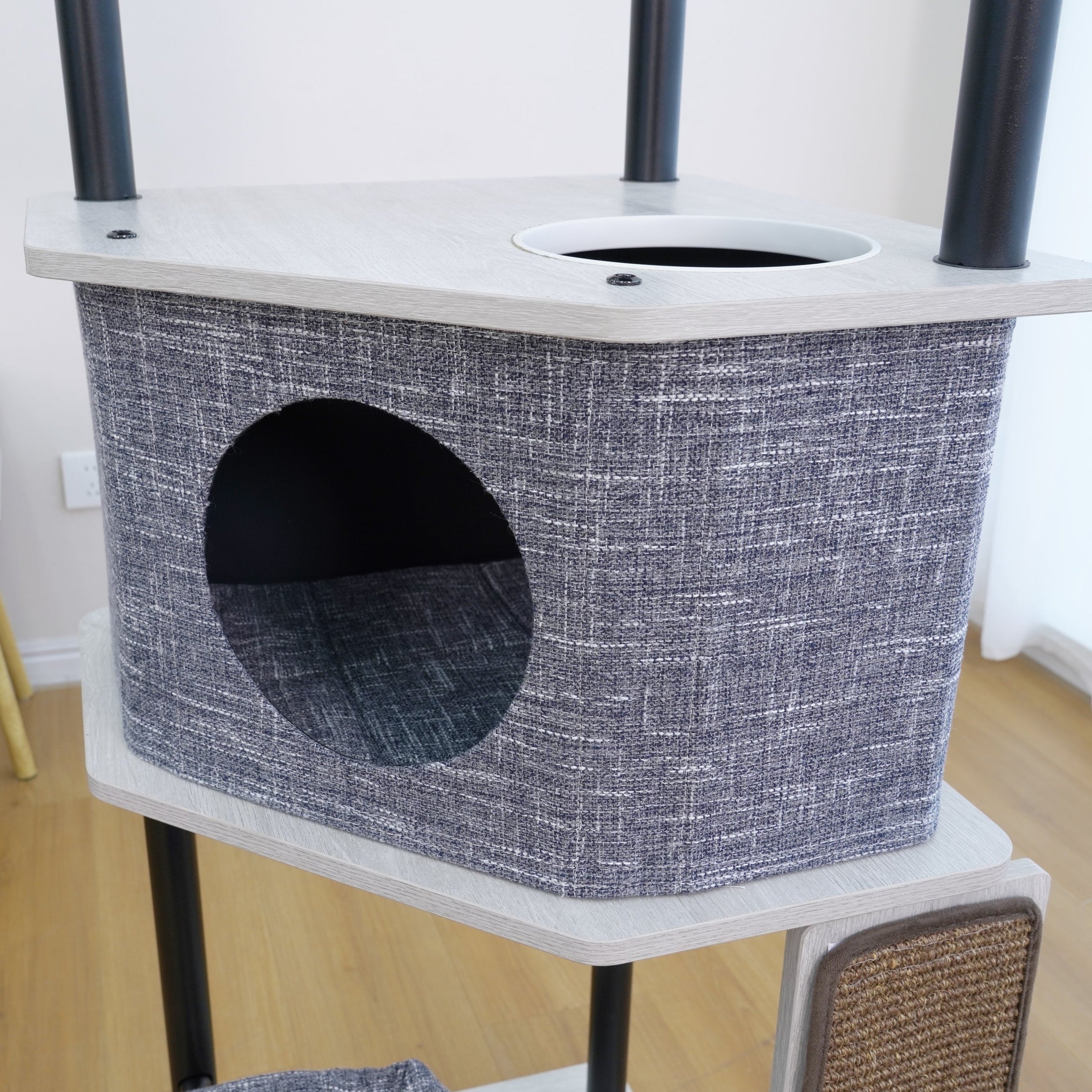 Grayson Industrial Modern Cat Tree and Scratcher for Indoor Cats