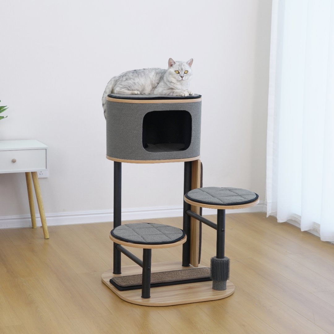 Starbz Steel Frame Modern Cat Tree and Scratcher for Indoor Cats
