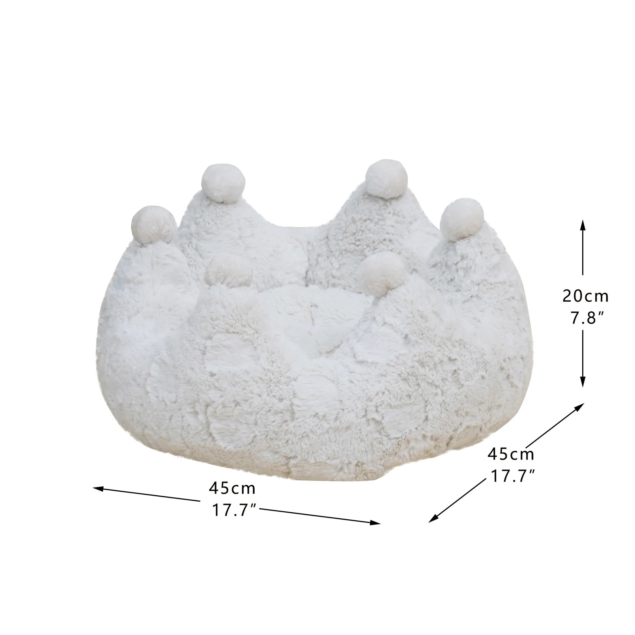 Rose Crown Cozy Luxury Plush Cat Bed for Indoor Cats
