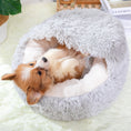Load image into Gallery viewer, Igloo Enclosed Cat Cave Bed for Indoor Cats
