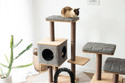 Elevate Wooden Medium Cat Tower