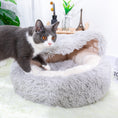 Load image into Gallery viewer, Igloo Enclosed Cat Cave Bed for Indoor Cats
