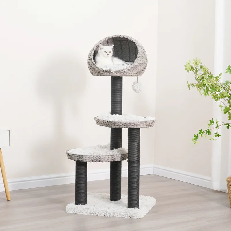 Tundra Handwoven Cat Tree and Scratcher for Indoor Cats