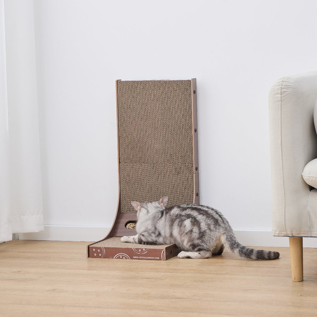 Poly Angled Cat Scratcher Toy Furniture Protector