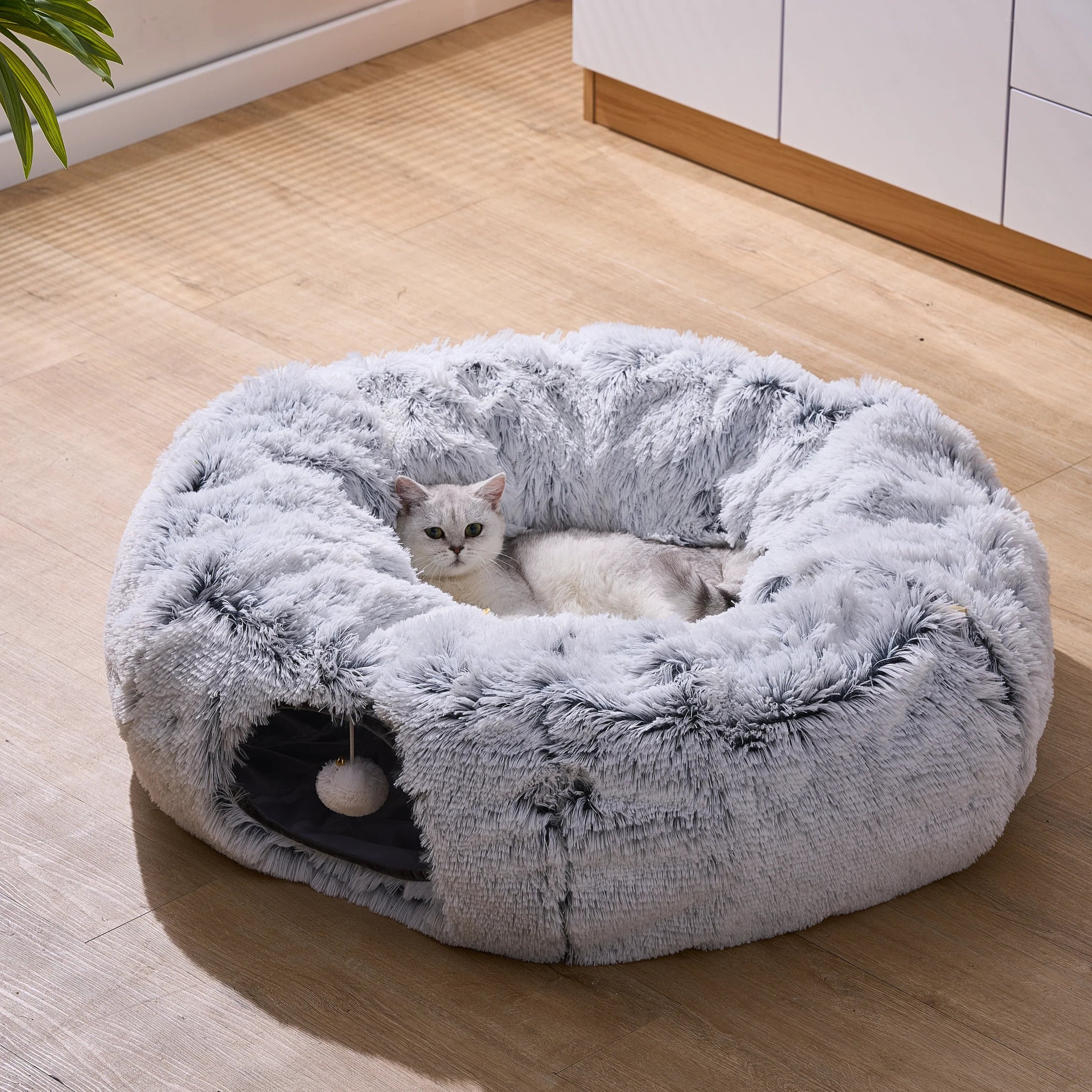 Khione 2-in-1 Cat Tunnel Bed for Indoor Cats