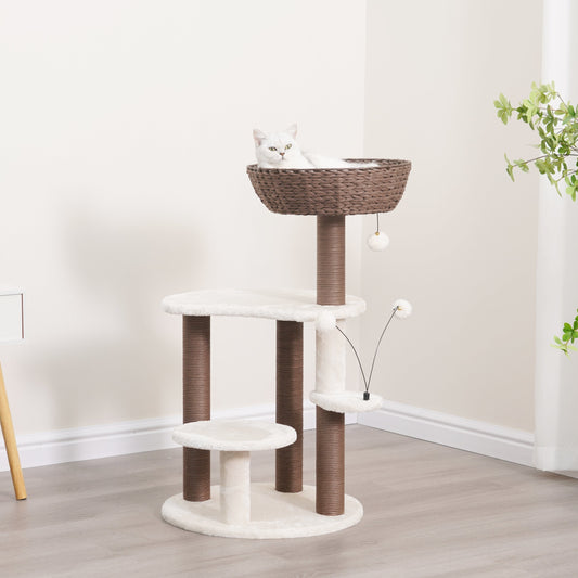 Quartz Handwoven Cat Tree and Scratcher for Indoor Cats