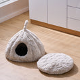 Load image into Gallery viewer, Rose Hut Luxury Enclosed Cat Bed for Indoor Cats
