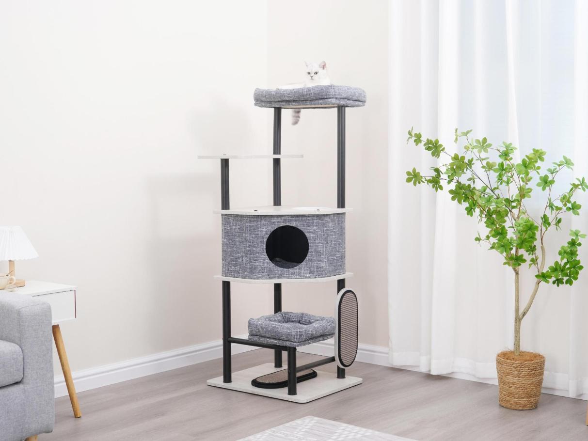 Grayson Industrial Style Large Modern Cat Tower