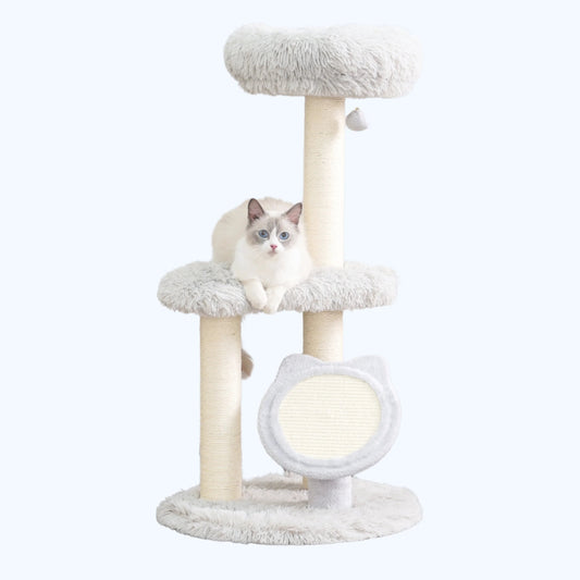 Rockview 2 Level Modern Cat Tree and Scratcher for Indoor Cats