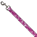 Dog Leash - Hibiscus Collage White/Pinks