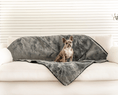 Load image into Gallery viewer, PupProtector™ Short Fur Waterproof Throw Blanket - Charcoal Grey
