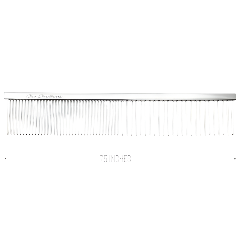 7.5" Fine/Coarse Greyhound Buttercomb by Chris Christensen