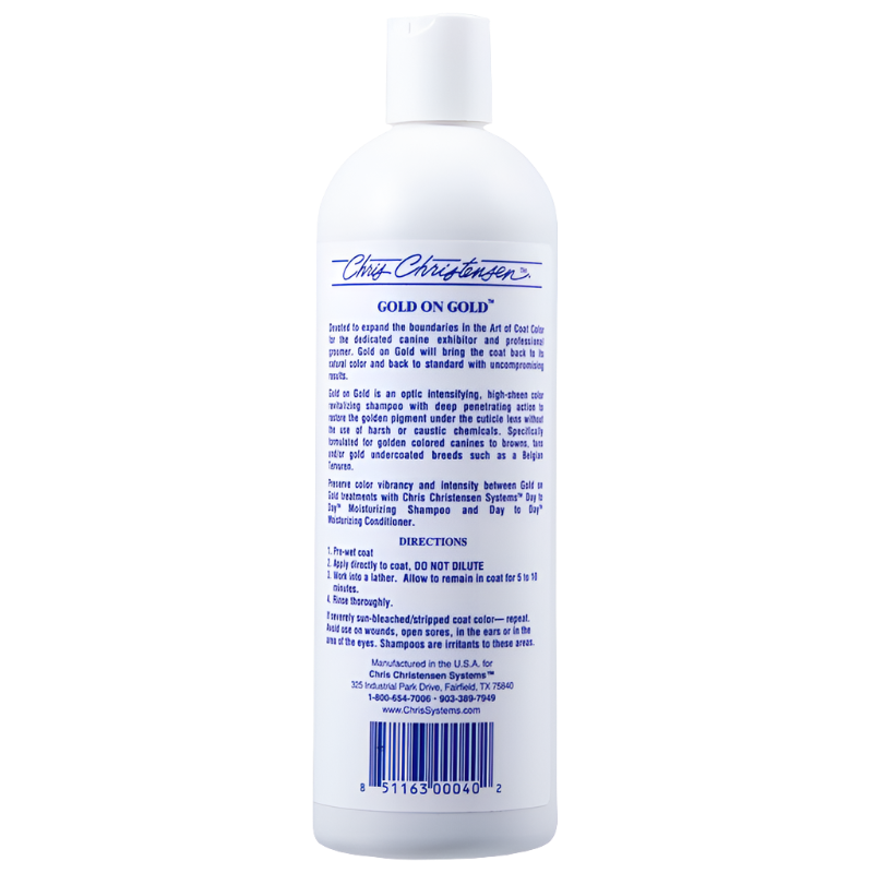 Dog Gold on Gold Shampoo 16oz by Chris Christensen