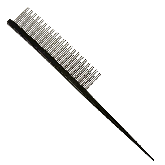 7" Parting Comb Dual Tooth Black by Chris Christensen