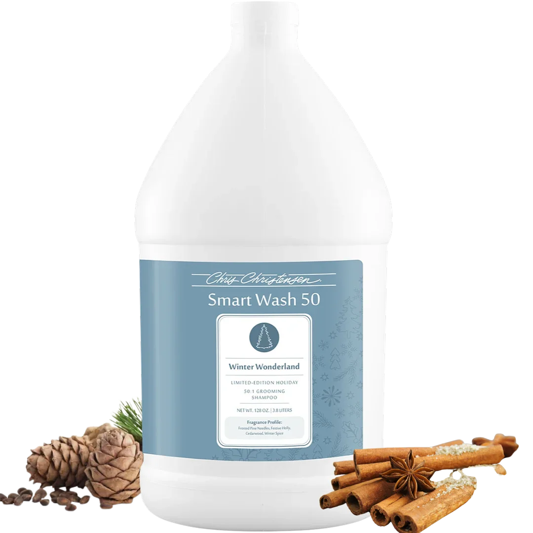 Smart Wash50 Winter Wonderland Shampoo Gallon by Chris Christensen professional dog grooming tool Southlake Paws