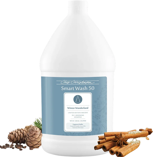 Smart Wash50 Winter Wonderland Shampoo Gallon by Chris Christensen professional dog grooming tool Southlake Paws