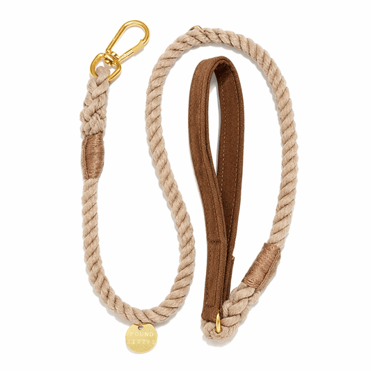 Standard 5ft Leads Premium Cinnamon Waxed Cotton Canvas Animal Leash