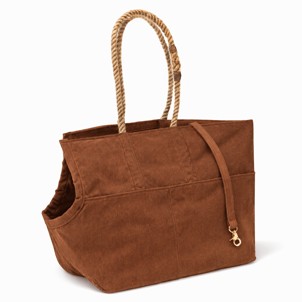 Dog Totes Premium Cinnamon Waxed Cotton Canvas Dog Carrier