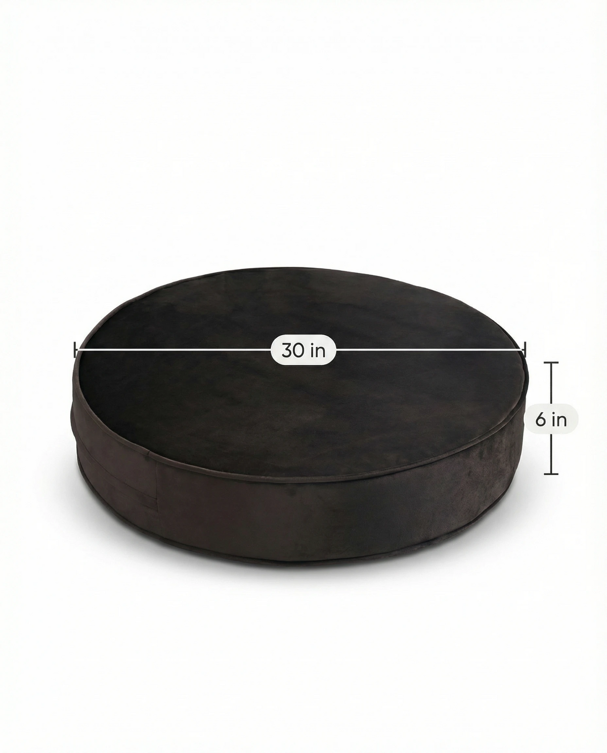 The Circle — Round Ottoman Dog Bed | High-Density Foam, Waterproof Lined, Washable