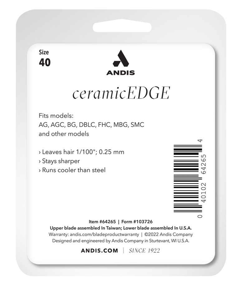 Andis #40 CeramicEdge Detachable Blade