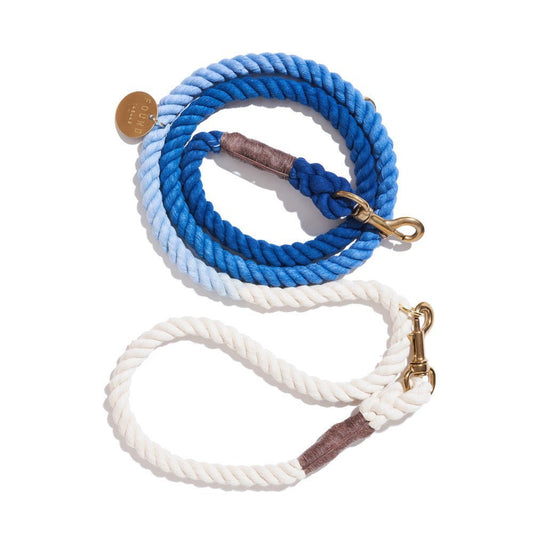 Shop Leashes Premium Cobalt Cotton Rope Dog Leash by Found My Animal | Adjustable & Secure Bolt Snap