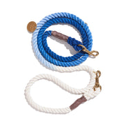 Cobalt Cotton Rope Dog Leash by Found My Animal | Adjustable & Secure Bolt Snap