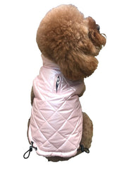 Coco Puffer Diamond Quilted Coat, Pearl PInk 