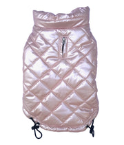 Coco Puffer Diamond Quilted Coat, Pearl PInk 