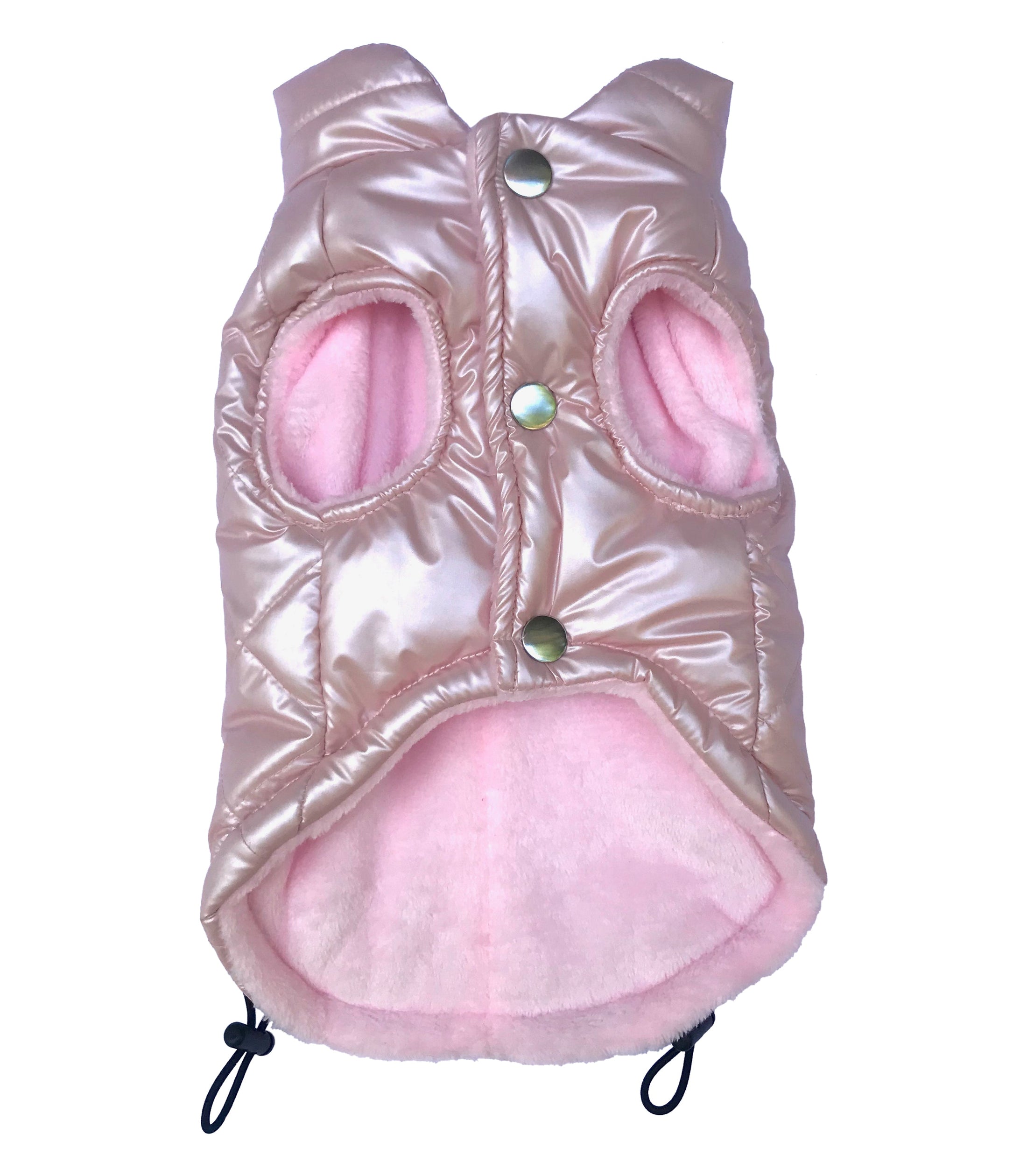 Coco Puffer Diamond Quilted Coat, Pearl PInk 