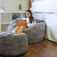 Load image into Gallery viewer, Pouf Footstool - Terry Corduroy
